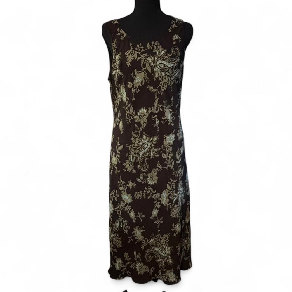 Y2K Studio I Brown/ Green Floral Whimsy Goth Dress